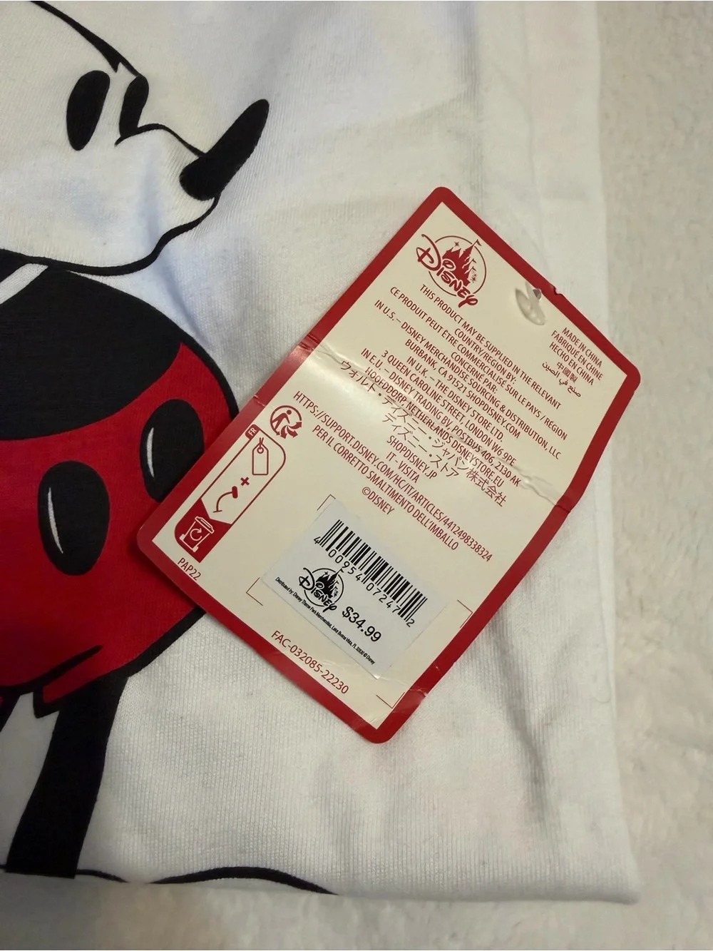 Disneyland White Mickey Mouse Graphic Tee - Picture 2 of 5